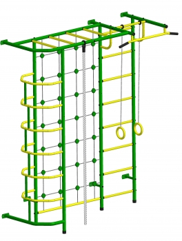 Детский спортивный комплекс ДСК "Пионер-С5С"(пристеночный) зеленый-желтый