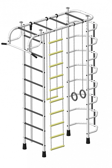 Детский спортивный комплекс ДСК "Пионер-2" 4-х опорный белый-серый, 2,9-3,4м