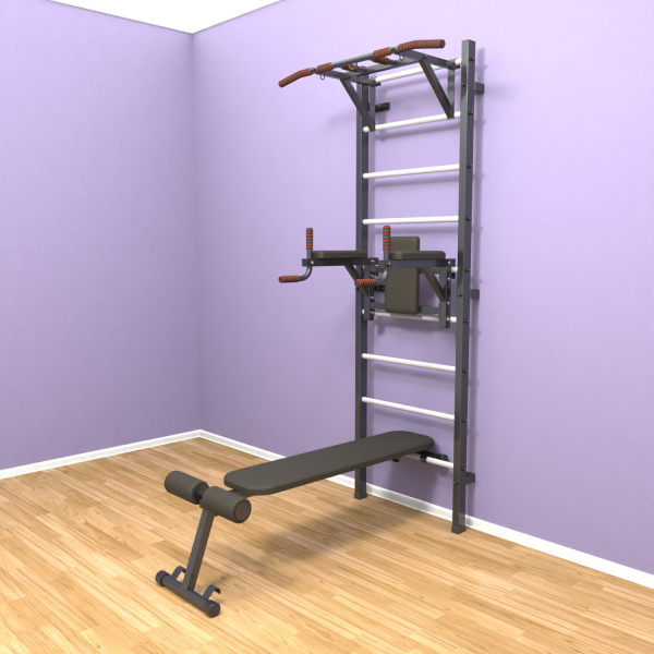 Шведская стенка «LittleSport» Graphite Pull-Up 3.0 белые ступени