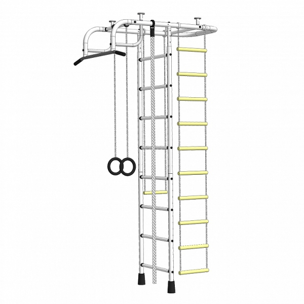 Детский спортивный комплекс ДСК "Пионер А" Т-образный (2,9-3,4м.) белый-серый