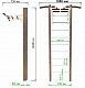 картинка Брашированная шведская стенка "Кастерли" Classic с турником (Белые ступени) от магазина Лазалка