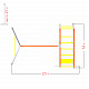 картинка УДСК-5.1 "Тарзан-К" с доп. секцией "Качели" оранжевый/серый от магазина Лазалка