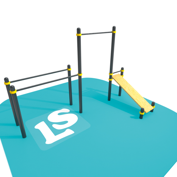 Спортивный комплекс турник, брусья, скамья для пресса Workout LS42