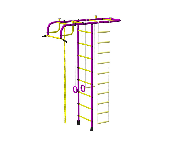 Детский спортивный комплекс ДСК "Пионер" Т-образный пурпурный-желтый (2,9-3,4м.)