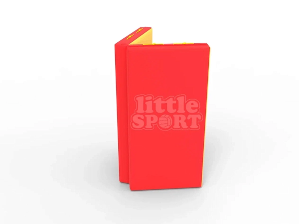 картинка Мат кожзам LittleSport (100х100х10см) складной в 2 сложения красный/желтый от магазина Лазалка