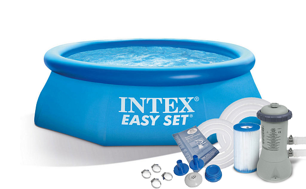 картинка Бассейн Easy Set 244х76см, 2419л, фил.-насос 1250л/ч, Intex, 28112 от магазина Лазалка