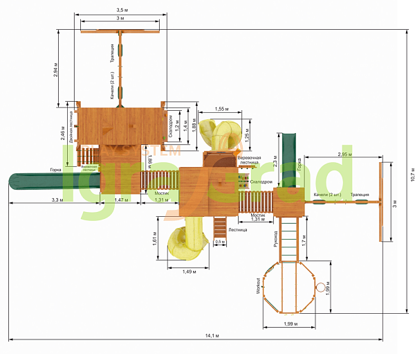 Детская площадка IgraGrad "Великан Deluxe"