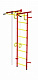 Детский спортивный комплекс ДСК "Пионер-с2у"(пристеночный) красный-желтый