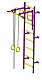 Детский спортивный комплекс ДСК "Пионер-С20" (пристеночный) пурпурный-желтый ПВХ