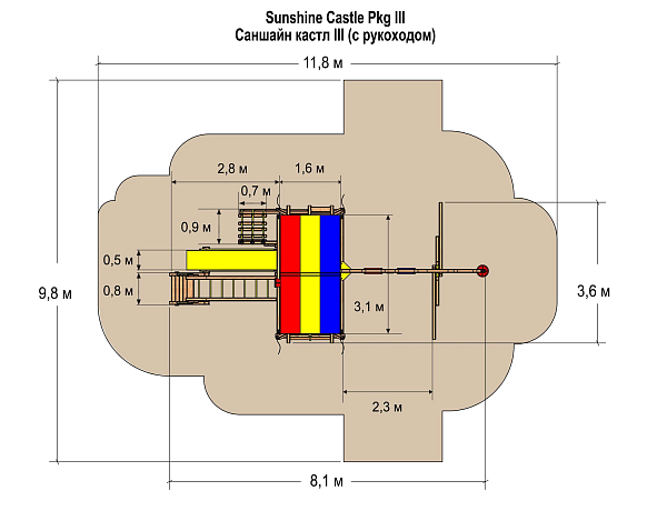 Игровая площадка Саншайн Кастл III Лайт Тент (Sunshine Castle Pkg III RYB Light)