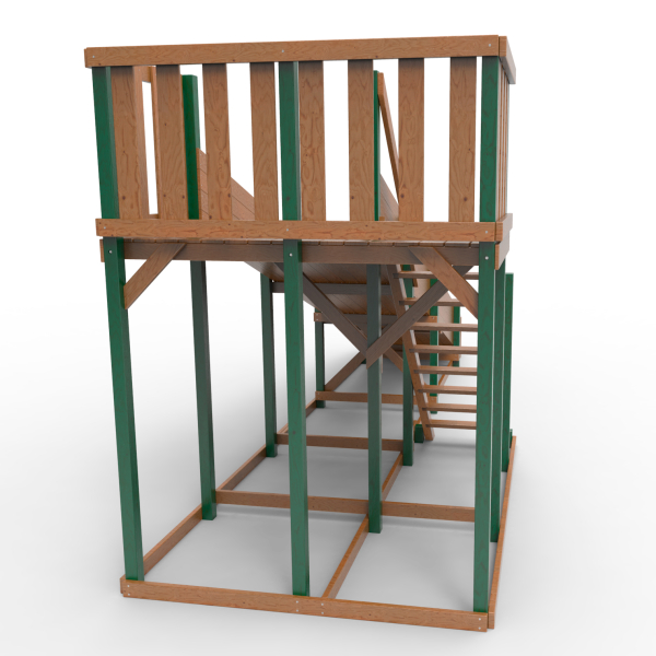 Детская площадка - деревянная горка Пикник "Зима №3" Форест