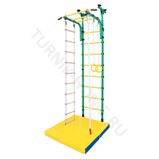 Детский спортивный комплекс ДСК "Turnik Home" распорный (зеленый -желтый)
