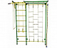 Детский спортивный комплекс ДСК "Пионер-С4Л" с комбинированной лестницей (пристеночный) зелено-желтый