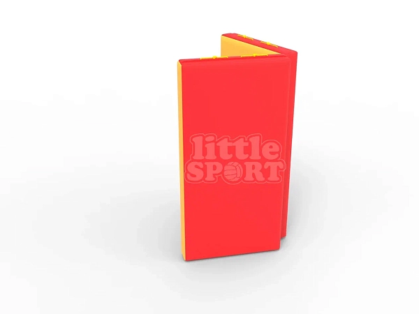 картинка Мат кожзам LittleSport (100х100х10см) складной в 2 сложения красный/желтый от магазина Лазалка