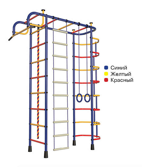 Детский спортивный комплекс ДСК "Пионер-2" 4-х опорный синий-радуга