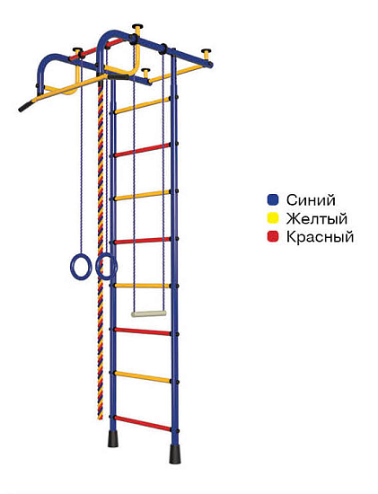 Детский спортивный комплекс ДСК   "Пионер-1" (усиленый) (синий-радуга)