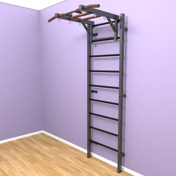 Шведская стенка «LittleSport» Graphite Long черные ступени