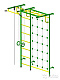 Детский спортивный комплекс ДСК "Пионер-С4С" с сетью (пристеночный) зелено-желтый