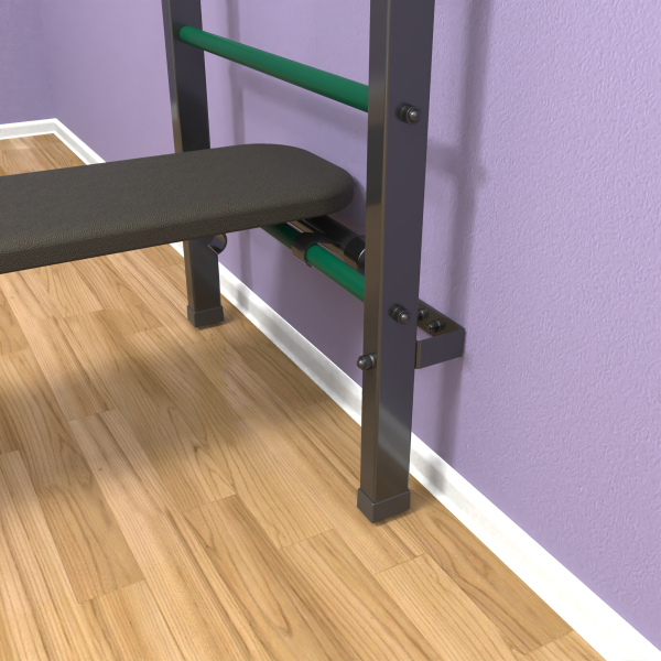 картинка Шведская стенка «LittleSport» Graphite Pull-Up 3.0 зеленые ступени от магазина Лазалка