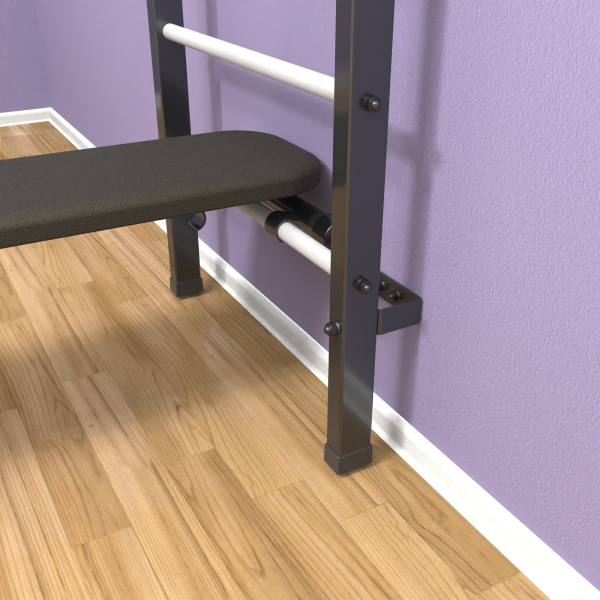 картинка Шведская стенка «LittleSport» Graphite Pull-Up 3.0 белые ступени от магазина Лазалка