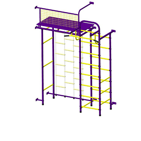 картинка Детский спортивный комплекс ДСК "Пионер 10 лестница" пурпурный-желтый от магазина Лазалка