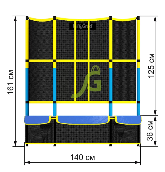 Батут с защитной сеткой IgraGrad Mini 144 см (55")